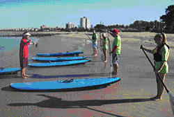 Paddleboard lessons in Sydney.