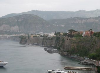 View of the cliffs that Sorrento Italy is famous for.