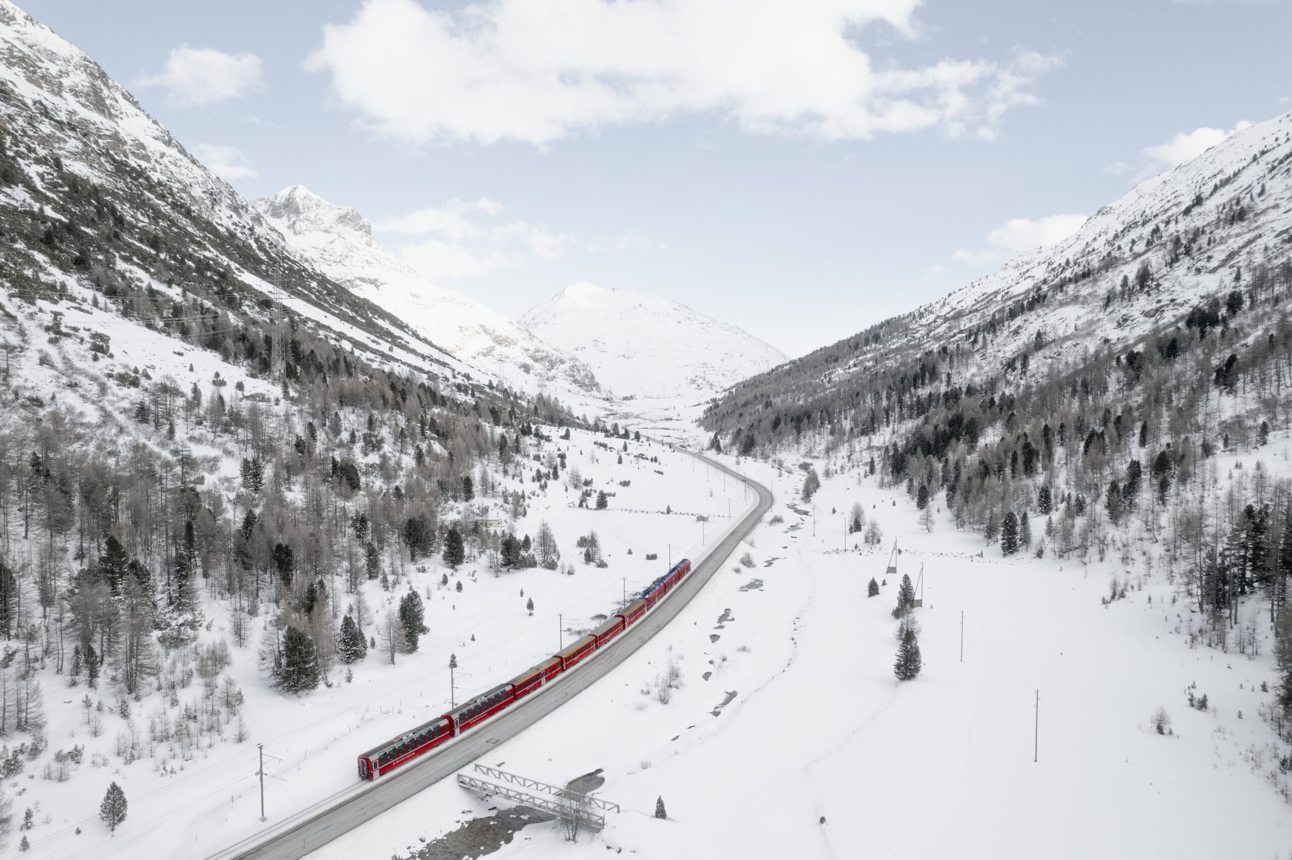 Take the train to the slopes of Europe's Alps in St Moritz.